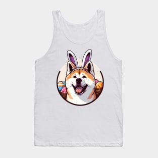 Akita with Bunny Ears Embraces Easter Spirit Tank Top